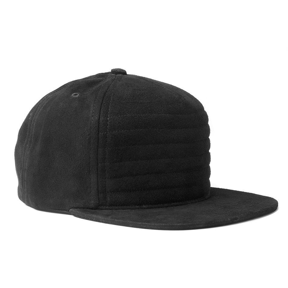 Pleated Suede Snapback