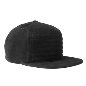 Pleated Suede Snapback