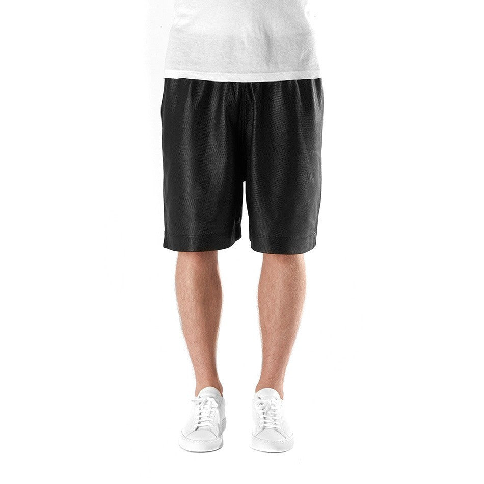 Perforated Leather Shorts